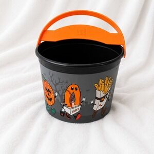 Burger King Halloween Bucket Trick or Treat Candy Pail Kids Orange Black 2025